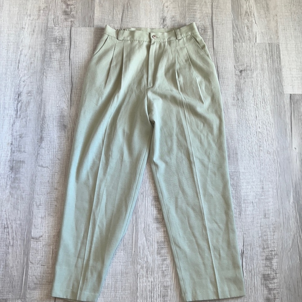 Sage green dress pants (petites)
